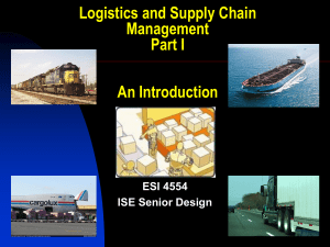 Logistics and Supply Chain Management intro