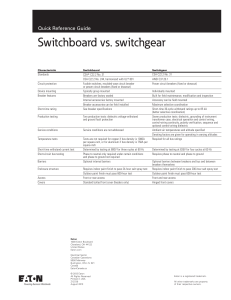 Z13729 - Switchboard vs Switchgear