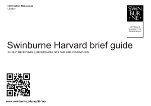 Harvard referencing brief guide