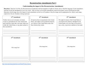 Reconstruction Amendments Foldable