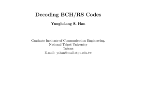 BCH decoding