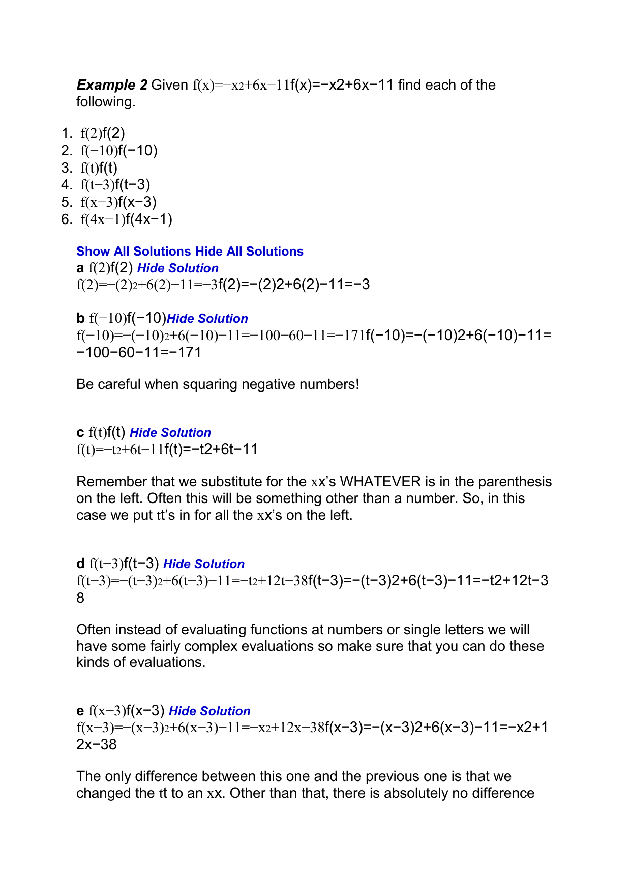 Example 5 Functions