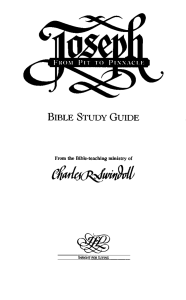 (Bible Study Guide) Charles R. Swindoll - Joseph  From Pit to Pinnacle (Bible Study Guide)-W Publishing Group (1995)