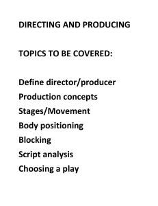 DIRECTING AND PRODUCING