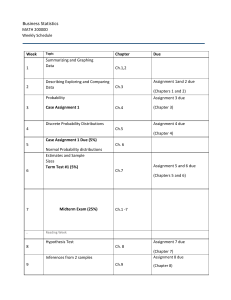 Weekly Schedule MATH 20000D