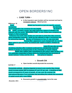 Open Borders Debate: Violence vs. Economic Growth