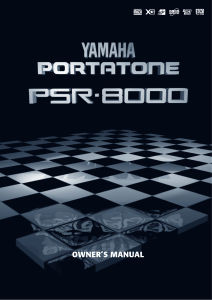 Yamaha Portatone psr8000 Manual