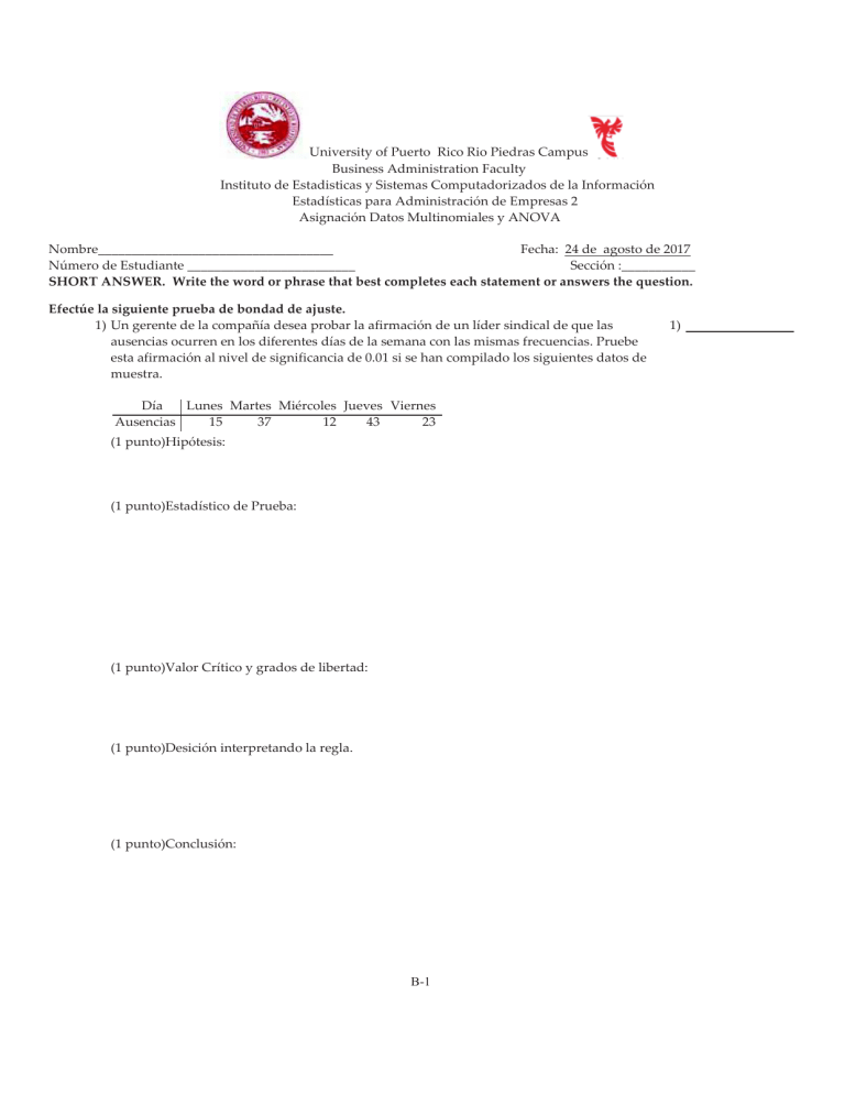 ESTA3042 Examen 3 B - Preguntas