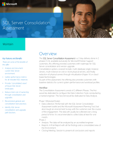 SQL Server Consolidation Assessment Datasheet