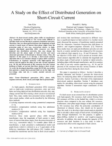 A study on the effect of distributed generation on short-circuit current