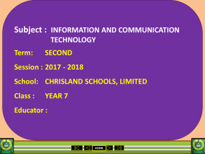 ICT YEAR 7 SECOND TERM 2017 2018 SESSION
