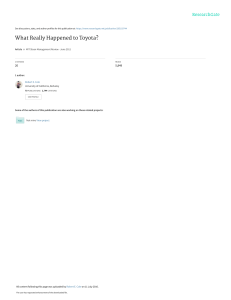What Really Happened to Toyota