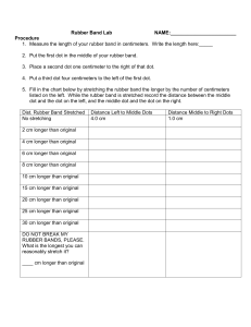 Rubber Band Lab  Hubble Expansion