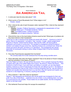 American Tail Movie Guide (Answer Key)