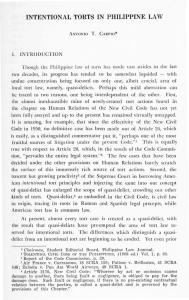 Intentional Torts in Philippine Law by Antonio T Carpio (1972)