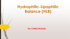 hydrophilic-lipophilic balance