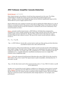 JFET Follower Amplifier Cancels Distortion