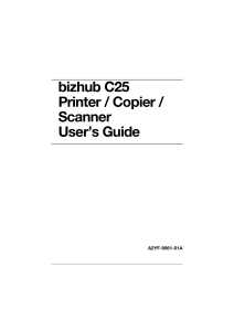 bizhub C25 printer/copier/scanner user´s guide 