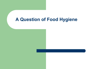 a question of food hygiene answers