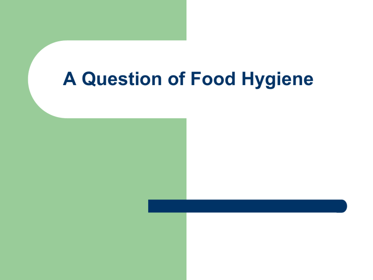 A Question Of Food Hygiene Answers