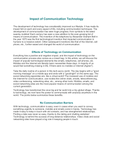 Impact of Communication Technology