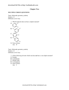 Test Bank for Organic Chemistry 10th Edition Solomons