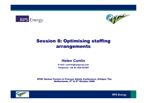 Conlin RPS - Optimising Staffing Arrangements - 2006