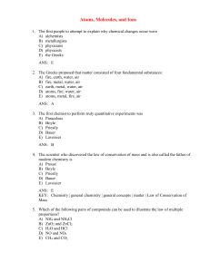 Atoms Molecules and Ions