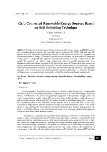 Grid Connected Renewable Energy Sources Based on Soft Switching Technique