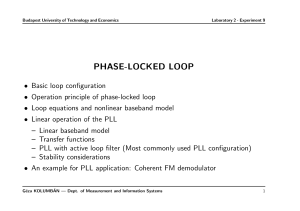 Phase-Locked Loop Experiment Guide