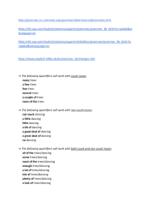 articles and quantifiers