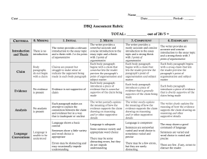 Luse  DBQ Rubric