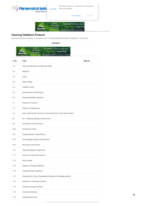 Cleaning Validation Protocol - Pharmaceutical Guidance