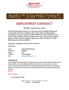 EMPLOYMENT  CONTRACT