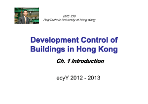 Development Control of Buildings in Hong Kong Ch. 1 Introduction
