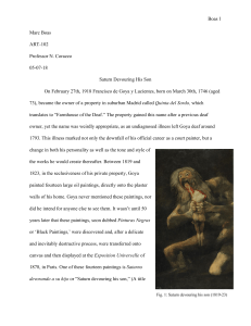 Art History Analysis of Saturn Devouring His Son by Francisco Goya (A Grade Paper)