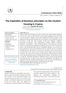 Bauhaus & Modern Housing in Cyprus: A Study