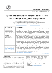 Experimental analysis of a flat plate solar collector with integrated latent heat thermal storage