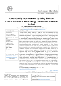 Power Quality Improvement by Using Statcom Control Scheme in Wind Energy Generation Interface to Grid