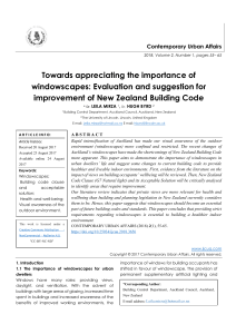 Towards appreciating the importance of windowscapes: Evaluation and suggestion for improvement of New Zealand Building Code