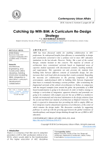 Catching Up With BIM: A Curriculum Re-Design Strategy