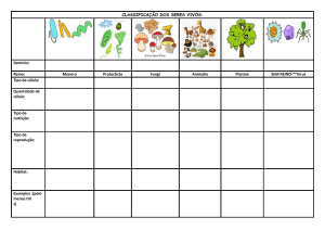 Living Organism Classification Worksheet