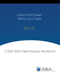 IDEA Data Analysis Workbook