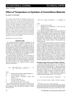 Effect of Temperature on Hydration of Cement