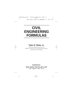 Civil Engineering Formulae