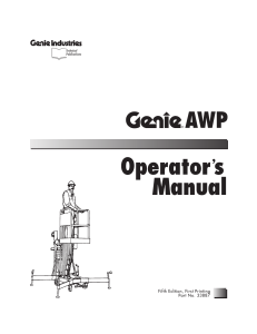 GENIE AWP30 Operator Manual