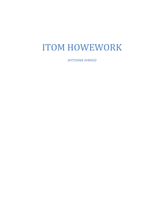 homeowork submission ITOM
