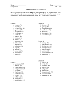 LOTF-vocab list