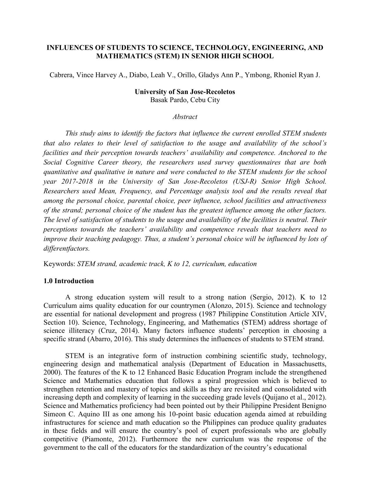 Research Topics For Stem Students In The Philippines Infoupdate