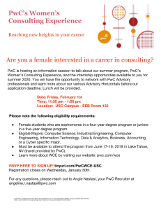 PwC Women's Consulting Info Session Flyer (Feb 1)